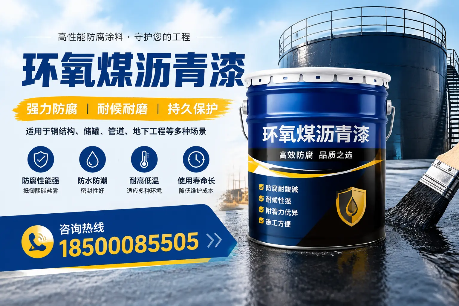 环氧煤沥青漆在工业中的应用，临淄企业的选择